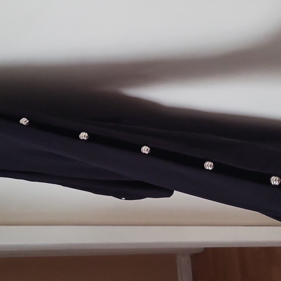 Black Long Sleeve Top with Button Accents - Picture 6 of 7